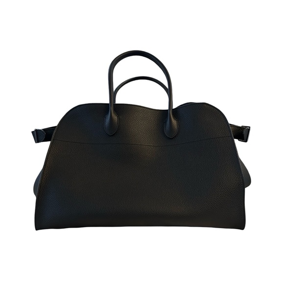The Row Handbags - The Row Soft Margaux 17 - Black Grained Leather
